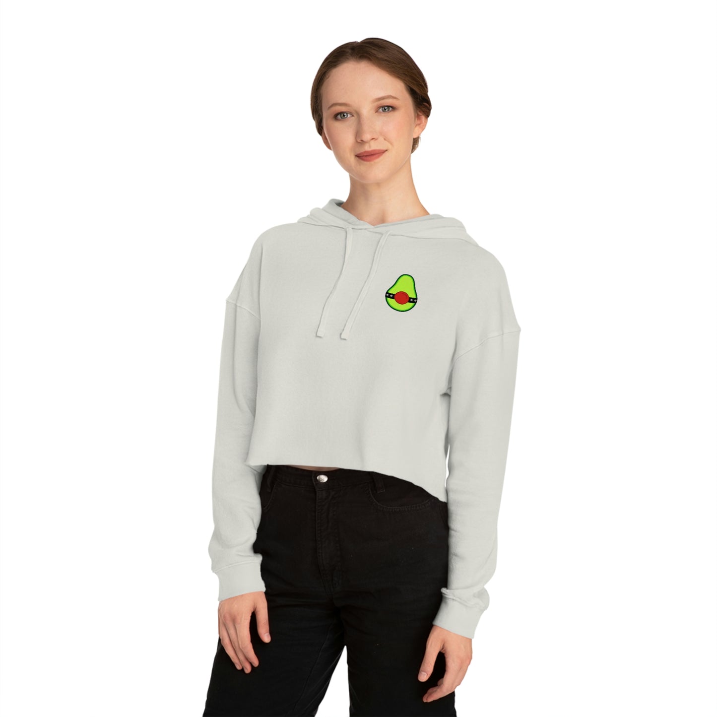Avocado Cropped Hooded Sweatshirt