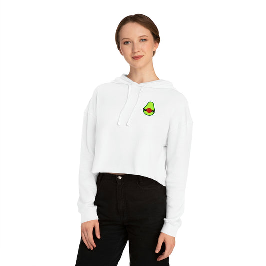 Avocado Cropped Hooded Sweatshirt